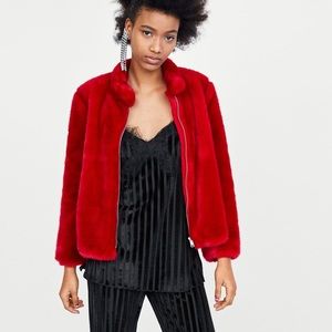 NWT Zara Faux Fur Jacket